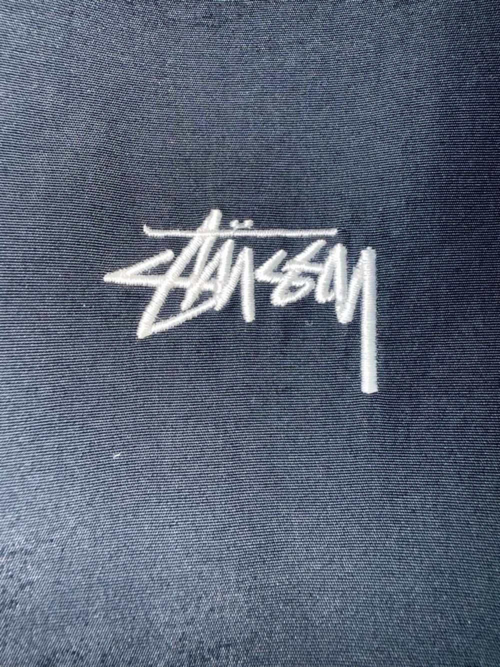 Stussy Black Windbreaker Coach Jacket with Tan Interior - Picture 2 of 4